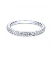 Gabriel & Co. 14k White Gold Contemporary Anniversary Wedding Band - WB13884O4W44JJ