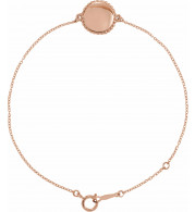 14K Rose Beaded 6.5-7.5 Bracelet - BRC783103P