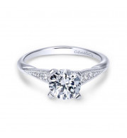 Gabriel & Co. 14k White Gold Contemporary Straight Engagement Ring - ER11750R4W44JJ
