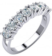 14K White 1 CTW Diamond Anniversary Band - 68195106P