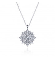 Gabriel & Co. 14k White Gold Lusso Diamond Necklace - NK6037W45JJ