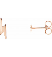 14K Rose Lightning Bolt Earrings - 86461602P