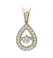 Gems One 14KT Yellow Gold & Diamond Rhythm Of Love Neckwear Pendant  - 1/3 ctw - ROL1085-4YC