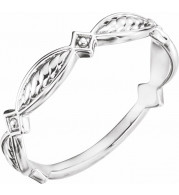 14K White Stackable Ring - 51637101P