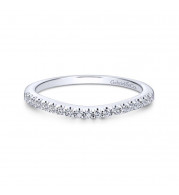 Gabriel & Co. 14k White Gold Contemporary Curved Wedding Band - WB12670R4W44JJ