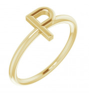 14K Yellow Initial P Ring - 51895192P