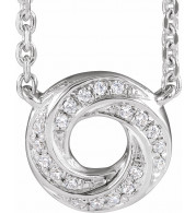 14K White .06 CTW Diamond Geometric 18 Necklace - 65350160000P