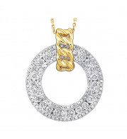 Gems One 14Kt White Yellow Gold Diamond (3/4Ctw) Pendant - PD10357-4WYC