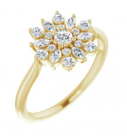 14K Yellow 1/2 CTW Diamond Vintage-Inspired Ring - 123944601P