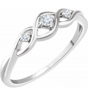 14K White .08 CTW Diamond Freeform Ring - 65236160002P