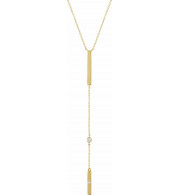 14K Yellow .06 CTW Diamond Bar 16-18 Necklace - 65230260001P