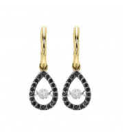 Gems One 14KT Yellow Gold & Diamond Rhythm Of Love Fashion Earrings  - 1/5 ctw - ROL1024-4YCBLK