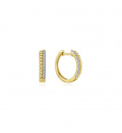 Gabriel & Co. 14k Yellow Gold Bujukan Diamond Huggie Earrings - EG13584Y45JJ