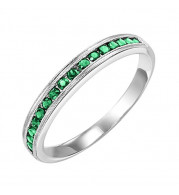 Gems One 10Kt White Gold Emerald (1/3 Ctw) Ring - FR1033-1W