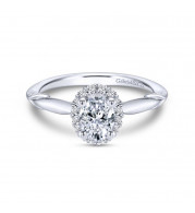 Gabriel & Co. 14k White Gold Contemporary Halo Engagement Ring - ER12217O2W44JJ