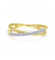 Gabriel & Co. 14k Yellow Gold Bujukan Diamond Ring - LR51463Y45JJ