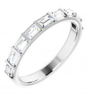 14K White 5/8 CTW Diamond Straight Baguette Anniversary Band - 123178608P