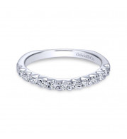 Gabriel & Co. 14k White Gold Contemporary Diamond Wedding Band - WB4020W44JJ