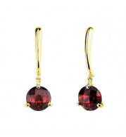 Stanton Color 14k Gold Garnet Dangle Earrings