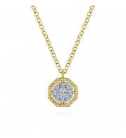 Gabriel & Co. 14k Yellow Gold Contemporary Diamond Necklace - NK5946Y45JJ