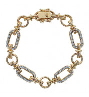 Gabriel & Co. 14k Two Tone Gold Hampton Diamond Tennis Bracelet - TB2498M44JJ