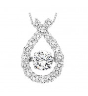 Gems One 14KT White Gold & Diamond Rhythm Of Love Neckwear Pendant   - 2 ctw - ROL1142-4WC