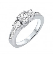 Gems One 14Kt White Gold Diamond (1Ctw) Ring - RG10433-4WF