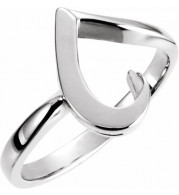 14K White Freeform Ring - 558267956P