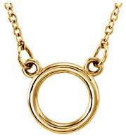 14K Yellow Tiny Poshu00ae Circle 16-18 Necklace - 857871001P