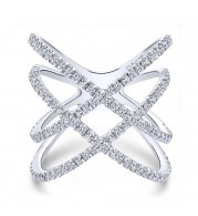 Gabriel & Co. 14k White Gold Lusso Diamond Ring - LR50925W45JJ