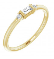 14K Yellow 1/8 CTW Diamond Stackable Ring - 124011601P