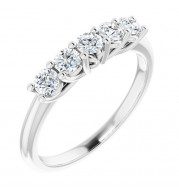 14K White 1/2 CTW Set Anniversary Band - 1239916009P