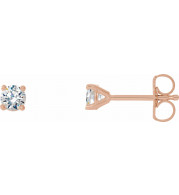 14K Rose 1/5 CTW Diamond 4-Prong Cocktail-Style Earrings - 297626098P