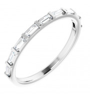 Platinum 3/8 CTW Diamond Straight Baguette Anniversary Band - 123178603P