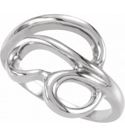 14K White Freeform Ring - 50455992P