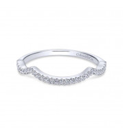 Gabriel & Co. 14k White Gold Contemporary Curved Wedding Band - WB7543W44JJ