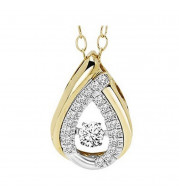 Gems One 14KT White Gold & Diamond Rhythm Of Love Neckwear Pendant   - 1/5 ctw - ROL1233-4WC