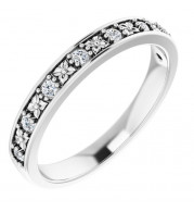 14K White 1/6 CTW Diamond Floral Anniversary Band - 124186600P