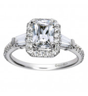 Gabriel & Co. 14k White Gold Contemporary Halo Engagement Ring - ER8354W44JJ