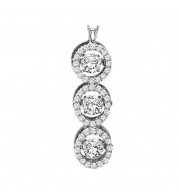 Gems One 14KT White Gold & Diamond Rhythm Of Love Neckwear Pendant  - 1 ctw - ROL1012-4WC