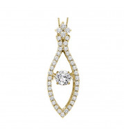 Gems One 14KT Yellow Gold & Diamond Rhythm Of Love Neckwear Pendant  - 1/2 ctw - ROL1002-4YC
