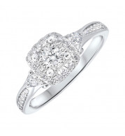 Gems One 14Kt White Gold Diamond(1/2Ctw) Ring - RG68805-4WC