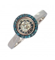 Gems One 14KT White Gold & Diamond Rhythm Of Love Fashion Ring   - 3/8 ctw - ROL1103-4WCBL