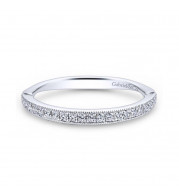 Gabriel & Co. 14k White Gold Victorian Anniversary Wedding Band - WB12606R4W44JJ