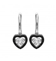 Gems One 14KT White Gold & Diamond Rhythm Of Love Fashion Earrings  - 3/4 ctw - ROL1016-4WCBLK