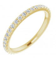 14K Yellow 3/8 CTW Diamond French-Set Anniversary Band - 123430601P