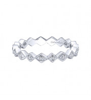 Gabriel & Co. 14k White Gold Diamond Stackable Ladies' Ring