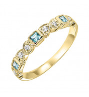 Gems One 10Kt Yellow Gold Diamond (1/10Ctw) & Blue Topaz (1/4 Ctw) Ring - FR1206-1YD