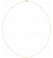 14K Yellow 1/4 CTW Diamond 7-Station 24 Necklace - 6857760031P