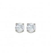 Gems One 14Kt White Gold White Topaz (1 Ctw) Earring - EWR50-4W